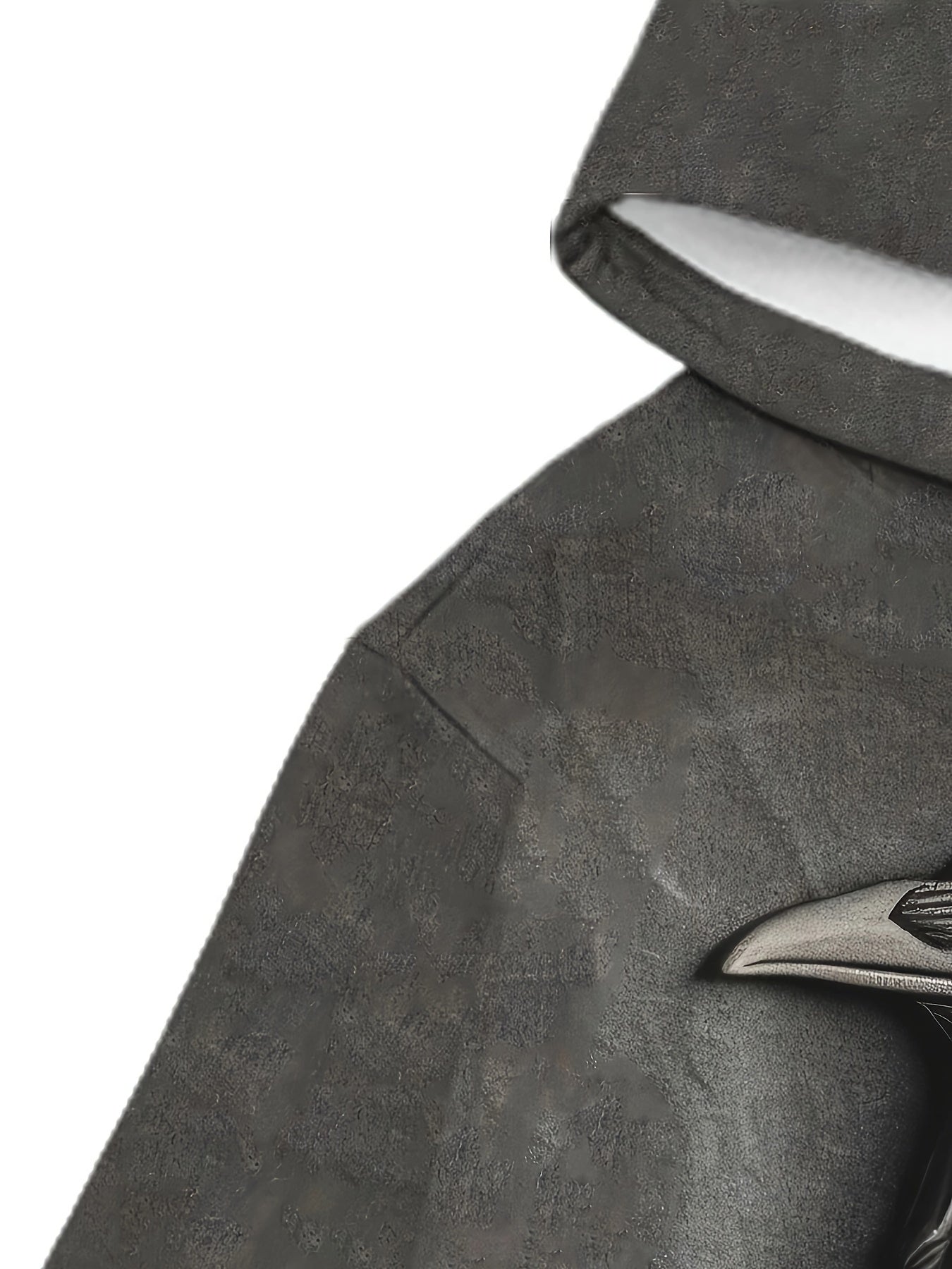 Raven Chic: Men's Stretchy Hoodie - Animal Print Style