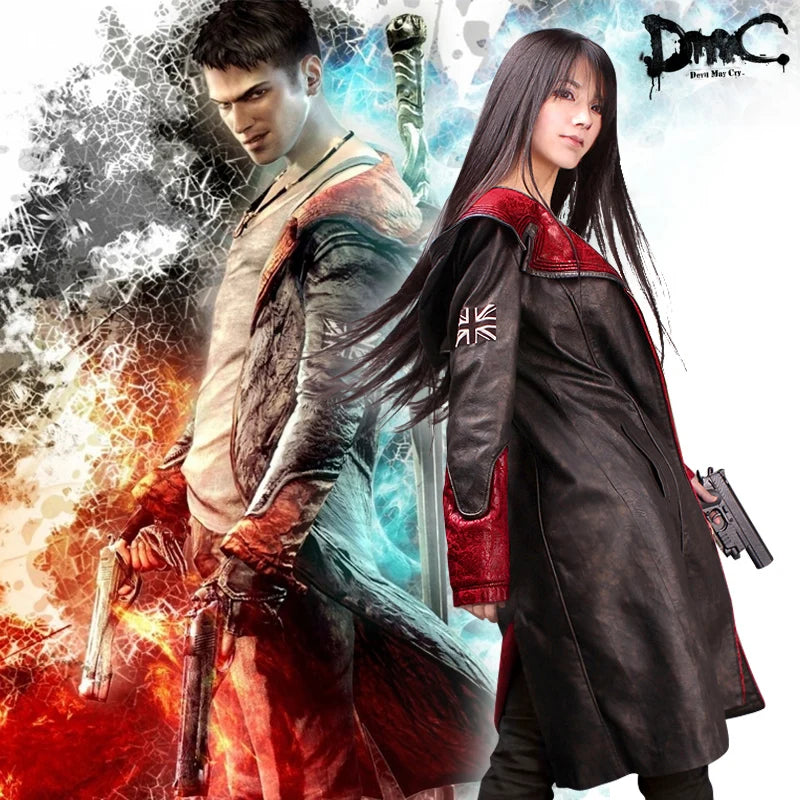 DMC Dante Costume Leather Trench Long Jacket