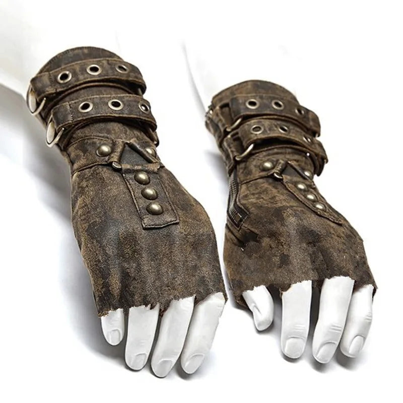 Steampunk Fingerless Riding Gloves for All.