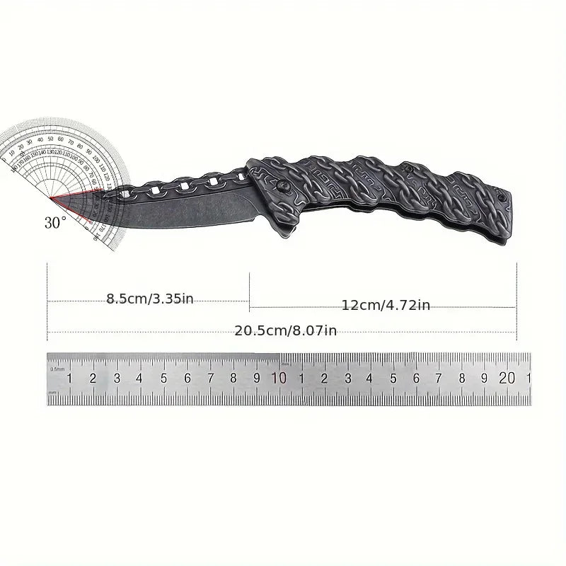 AdventureEdge: Steel Folding Knife for Outdoors
