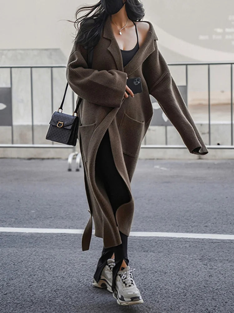 Vintage Long Cardigan Women