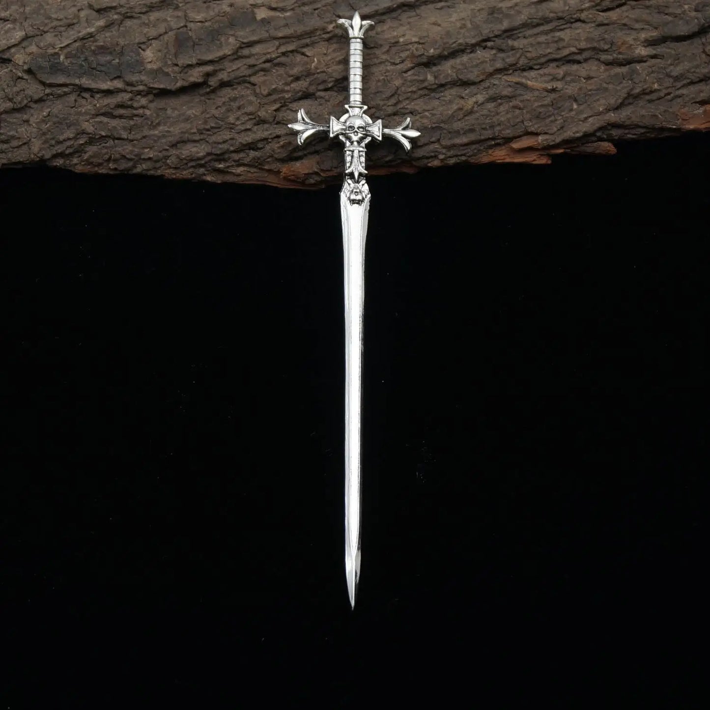 Skull & Moon sword - Unique Metal Hair Sticks