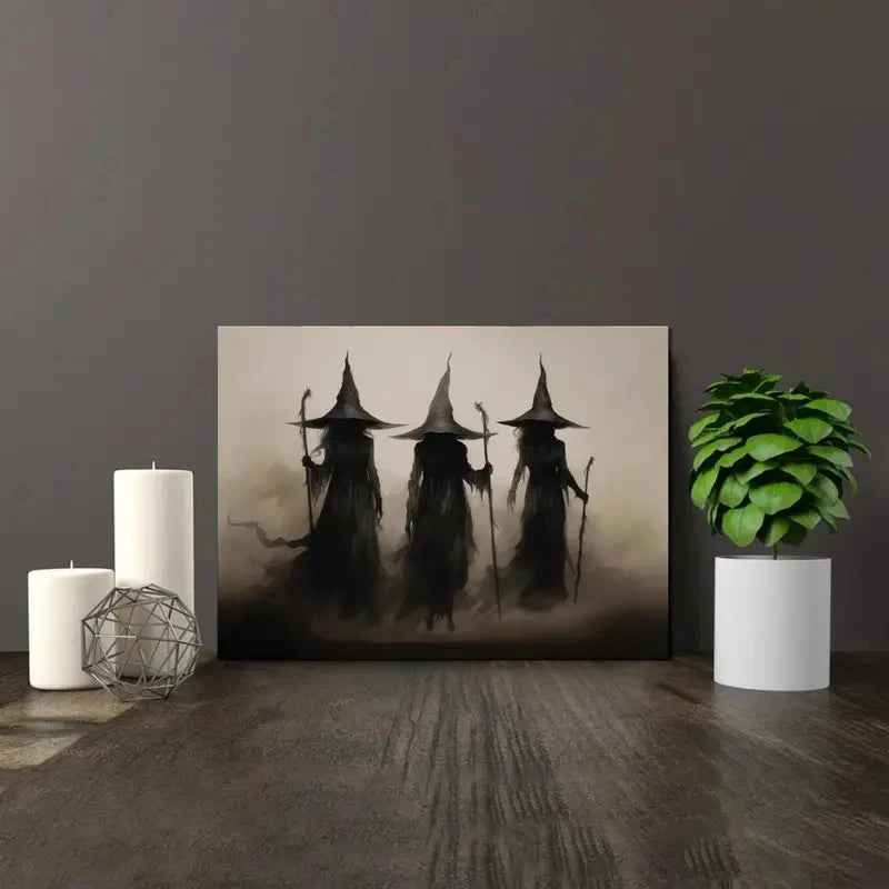 Abstract Retro Witch Wall Art Poster