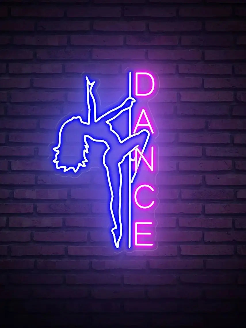 Neon Glow: Dancer Vibes Decor Sign for Home & Studio