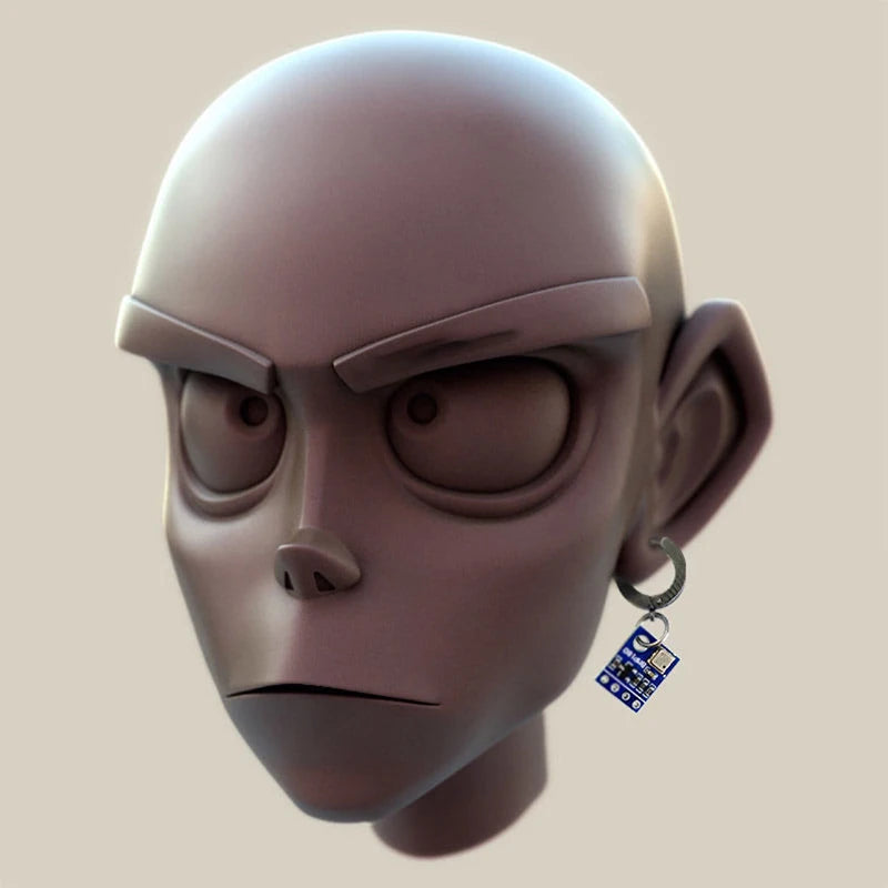 Punk Circuit Board Earrings for Men Women Cyberpunk