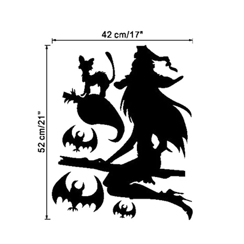 Spooky Cat & Bat Wall Stickers