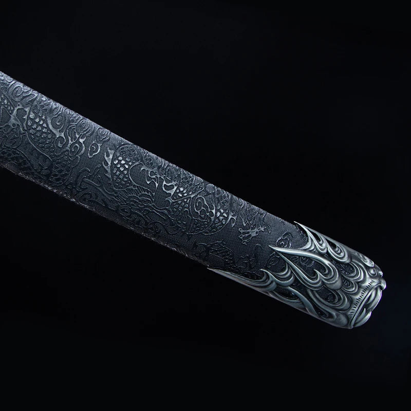 The Hawk's Embrace: Handmade Blue Flame Sword