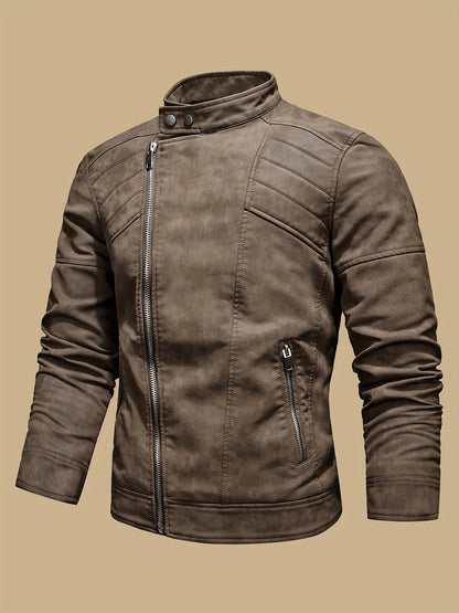 Revved Up Vintage Faux Leather Biker Jacket
