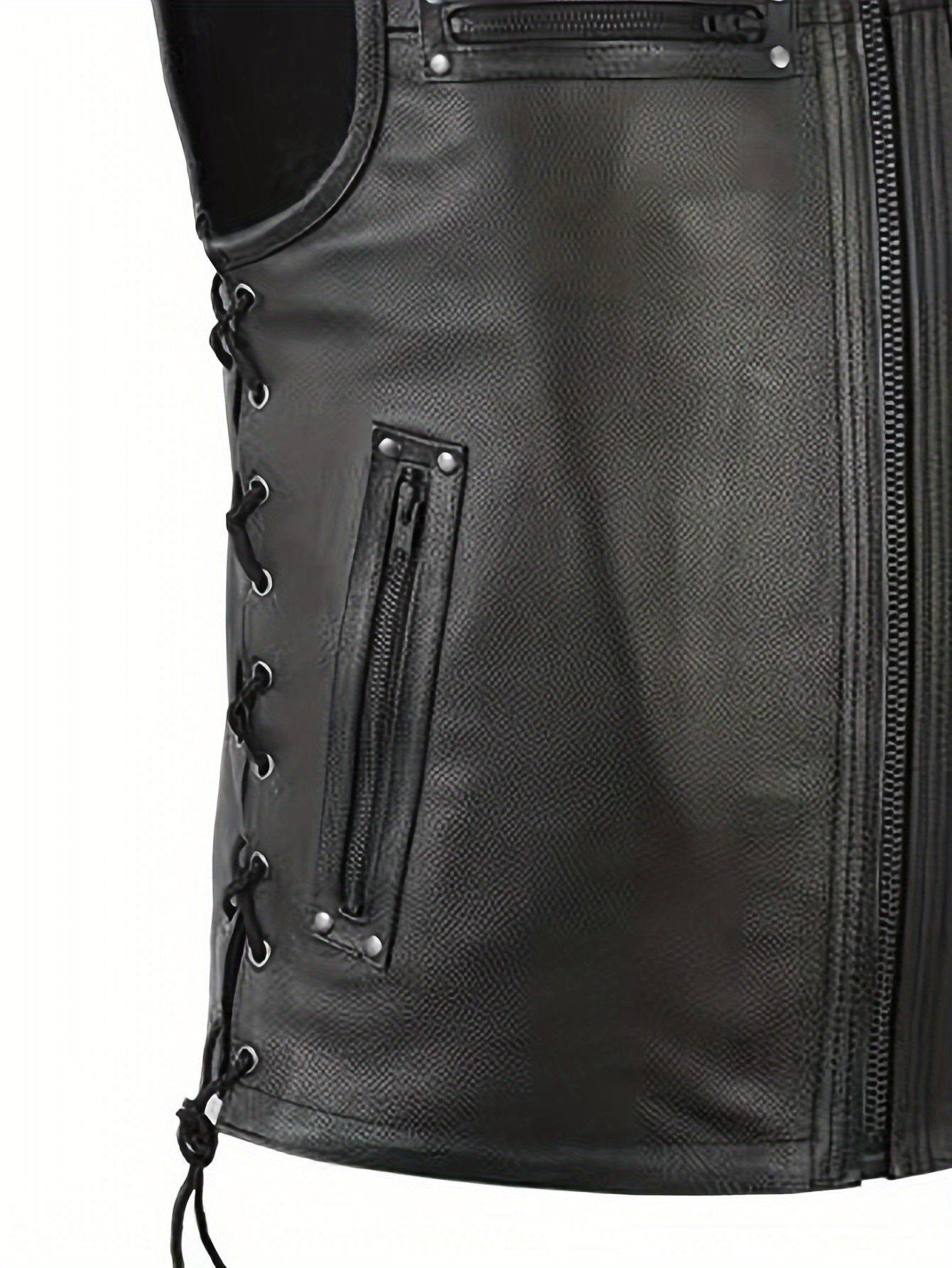 “Classic Rider Faux Leather Vest for Men”