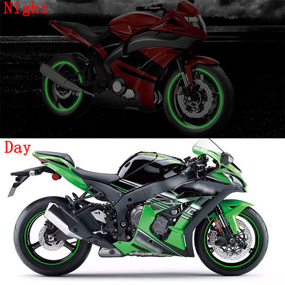 Reflective Rim Tape for Motorcycle Tires - Colorful Strips