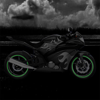 Reflective Rim Tape for Motorcycle Tires - Colorful Strips