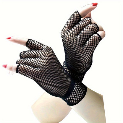 Half Finger Fishnet Gloves