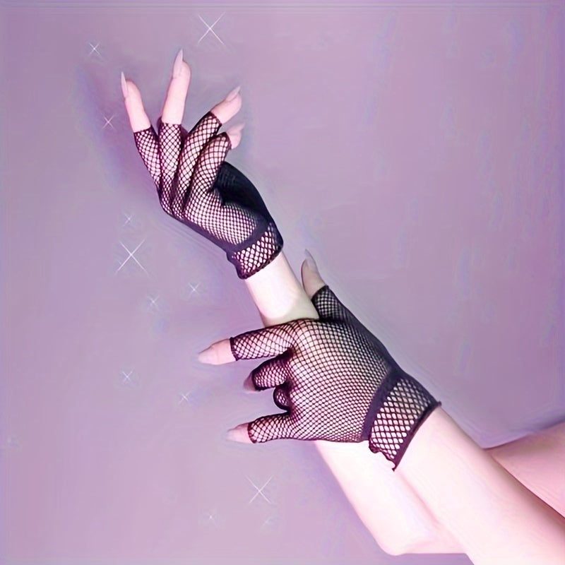 Half Finger Fishnet Gloves