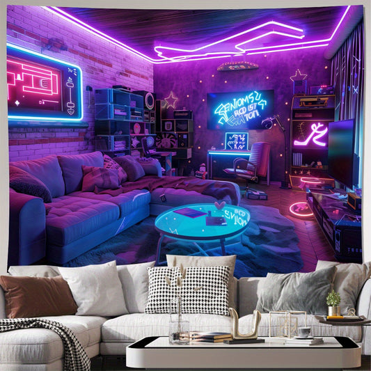 Vibrant Poly Backdrop for Trendy Game Spaces