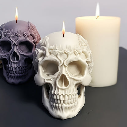 Haunted Rose Skull Silicone Craft Mold