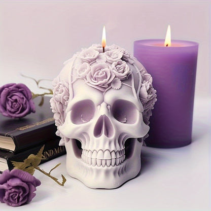 Haunted Rose Skull Silicone Craft Mold