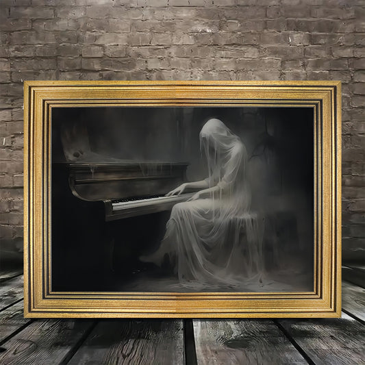 Gothic Pianist Canvas Art