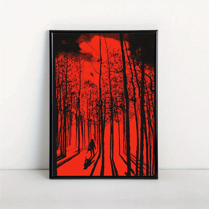 “Retro Horror Art Deco Canvas Poster: Resident Evil”