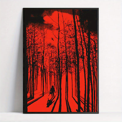 “Retro Horror Art Deco Canvas Poster: Resident Evil”