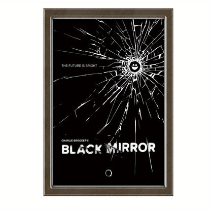 Frameless Black Mirror Canvas Art - Stylish Decor Piece