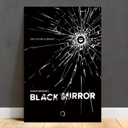 Frameless Black Mirror Canvas Art - Stylish Decor Piece