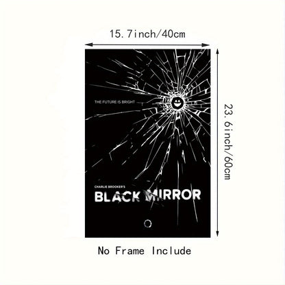 Frameless Black Mirror Canvas Art - Stylish Decor Piece