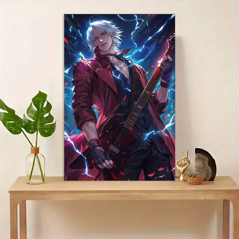 Electric Guitar Demon Canvas Wall Art Print