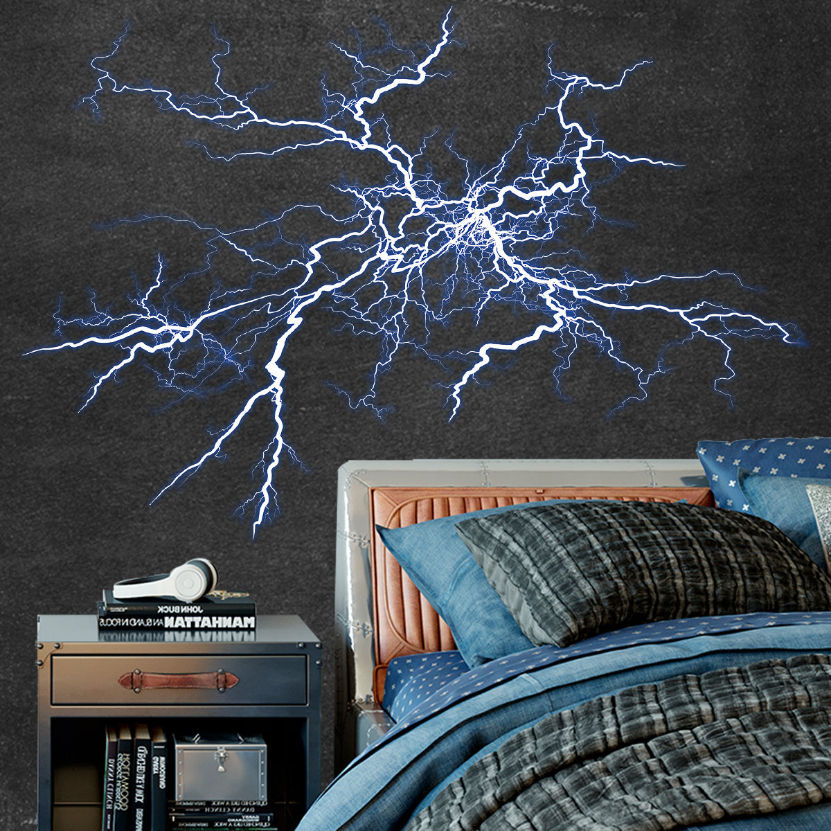 Contemporary Lightning Bolt Wall Sticker
