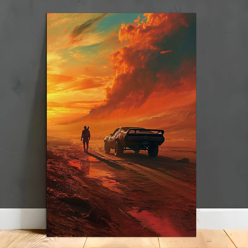 Vibrant Road Warrior Canvas Poster - Waterproof Art