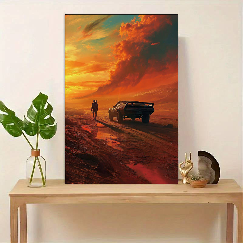 Vibrant Road Warrior Canvas Poster - Waterproof Art