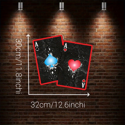 Ace of Spades & Ace of Hearts UV Neon Sign