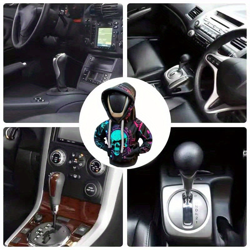 Gothic Skull Gear Shift Hoodie - Dustproof Auto Cover