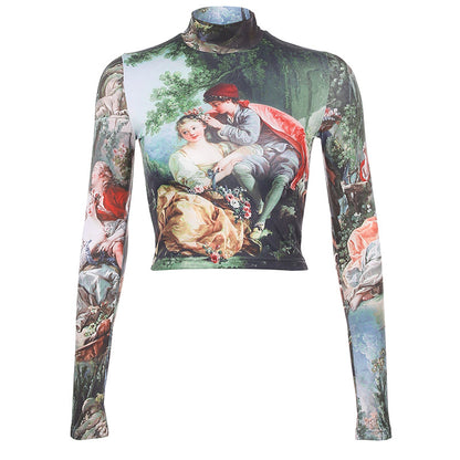 Angel oil painting T-shirt