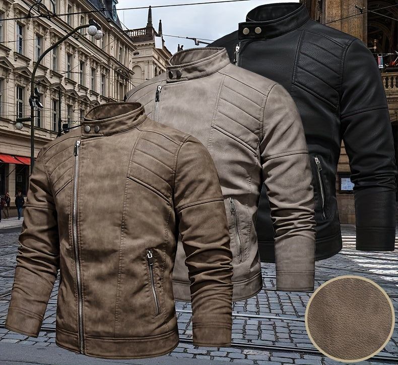Revved Up Vintage Faux Leather Biker Jacket