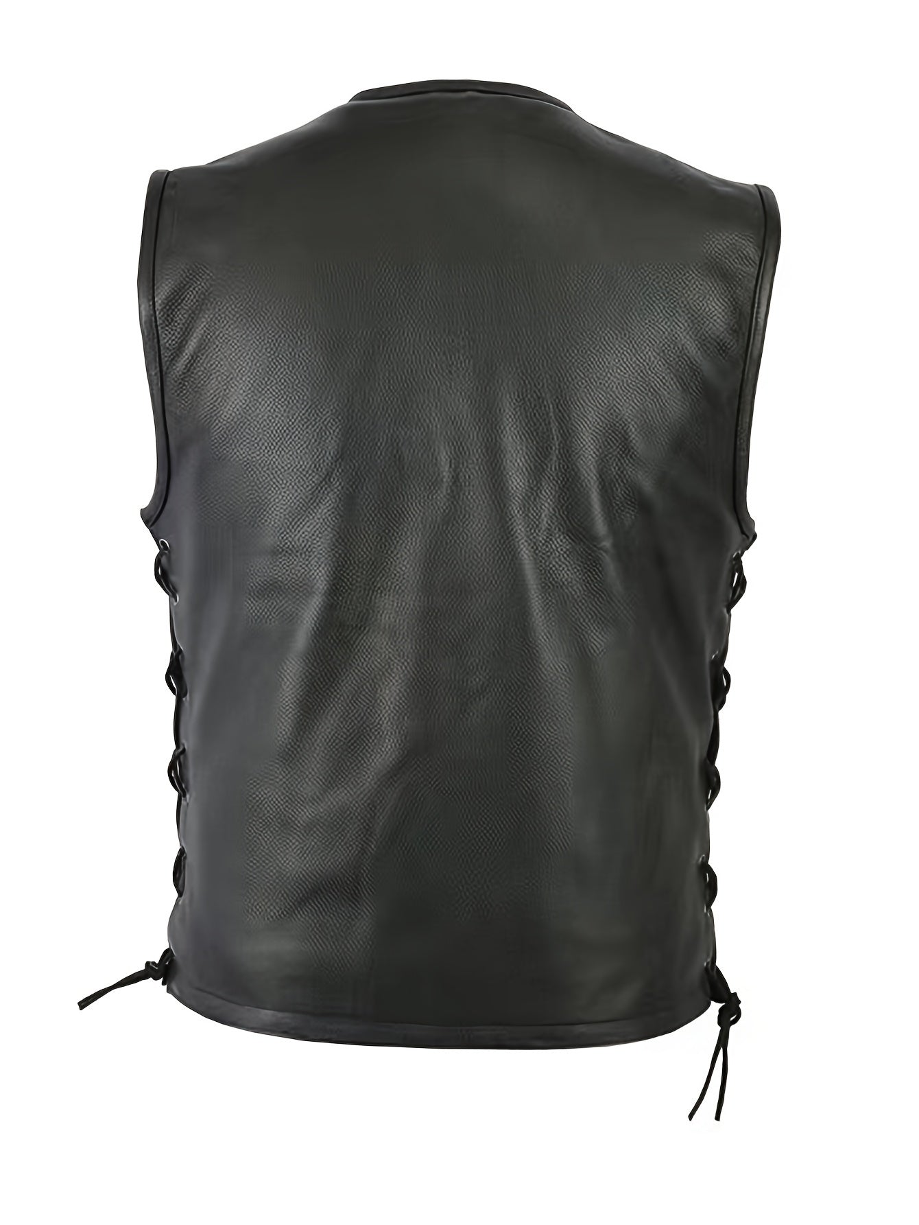 “Classic Rider Faux Leather Vest for Men”