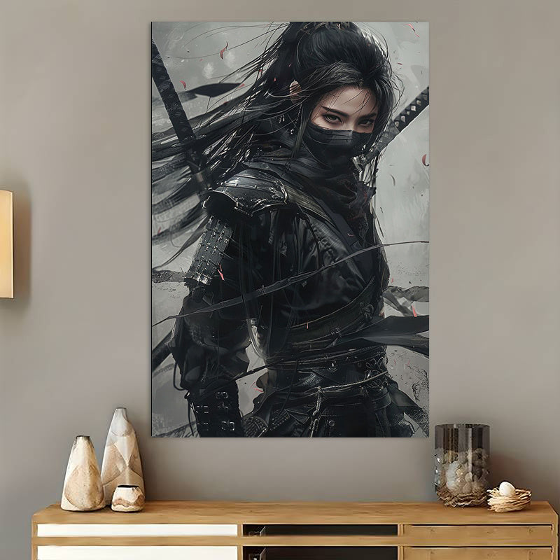 She-Devil Samurai Waterproof Canvas Wall Art