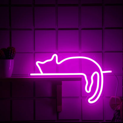 Led Neon Light Glowing Cat Night Light Gift