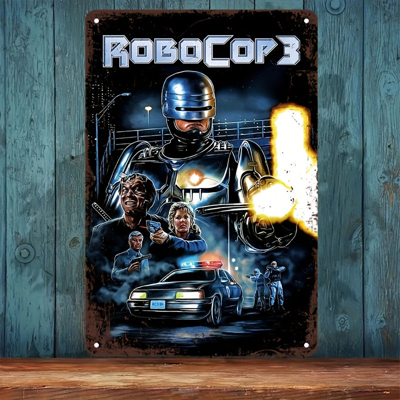 RoboCop 3 Vintage Aluminum Wall Art Sign – Retro Decor