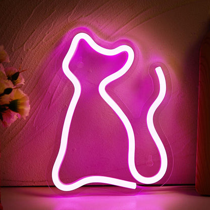 Led Neon Light Glowing Cat Night Light Gift