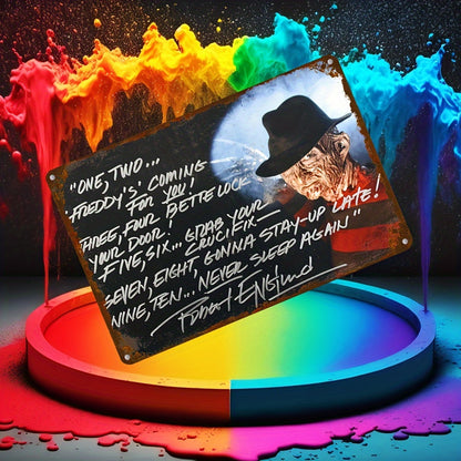 Nightmare Metal Sign - Freddy Krueger