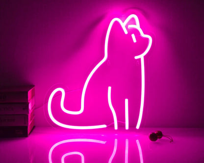 Led Neon Light Glowing Cat Night Light Gift