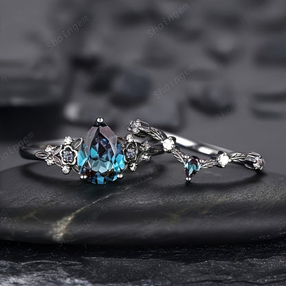 Product Name: Gothic Blue Zircon Mosaic Glam Ring