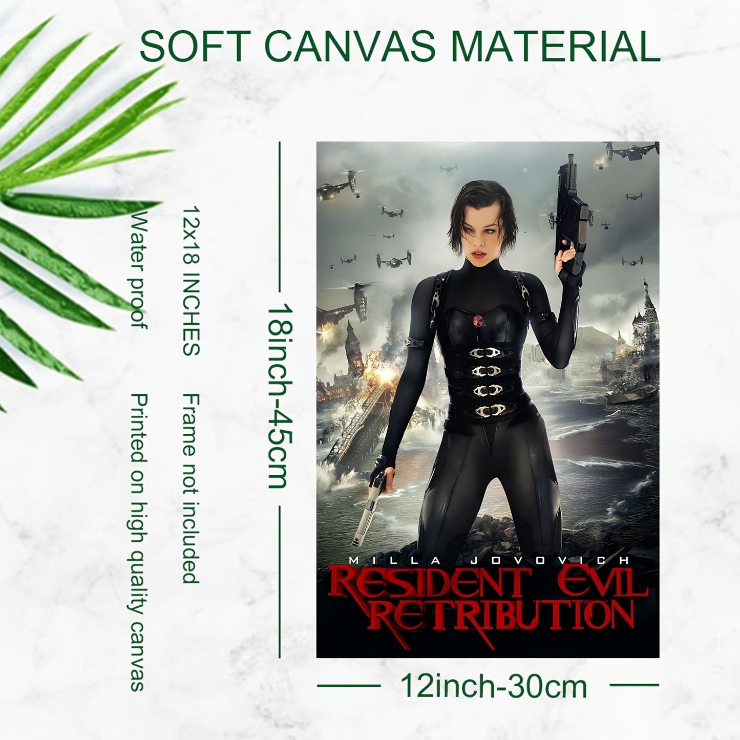 Frameless Resident Evil Retribution Poster