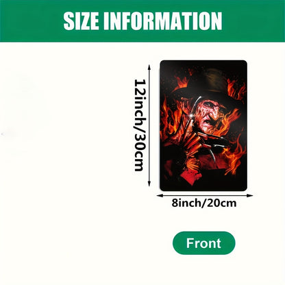 Freddy's Fiery Wall Art: Nightmare Metal Sign