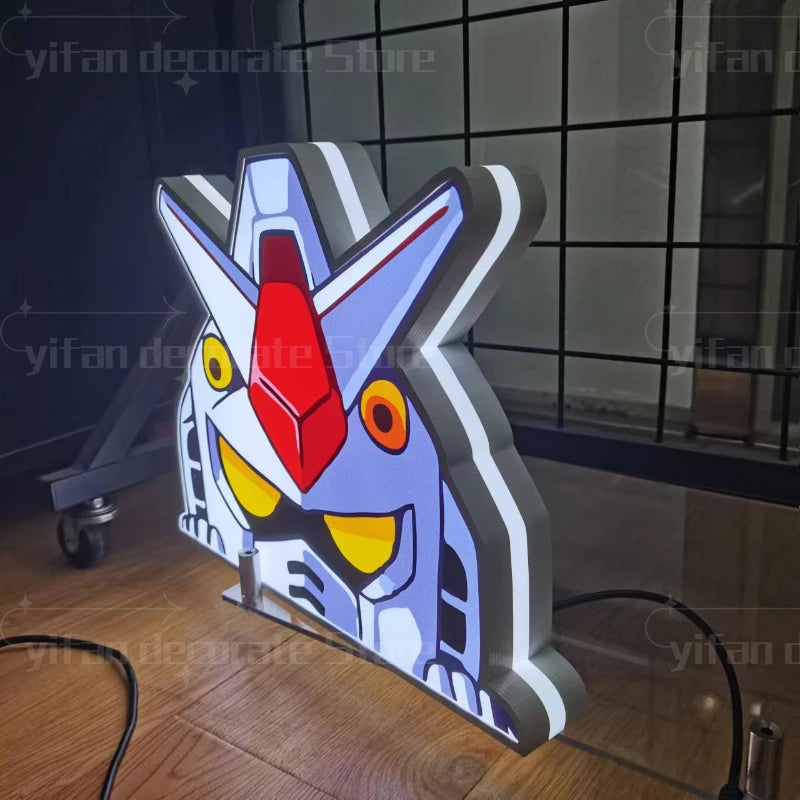Gundam Glow: 3D LED Nightlight & Wall Decor