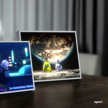 NeonGlow: Anime Cyberpunk LED Photo Light Frame