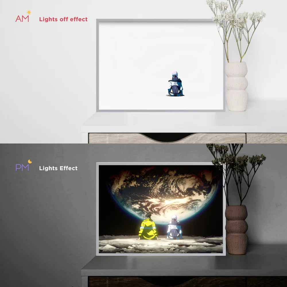 NeonGlow: Anime Cyberpunk LED Photo Light Frame
