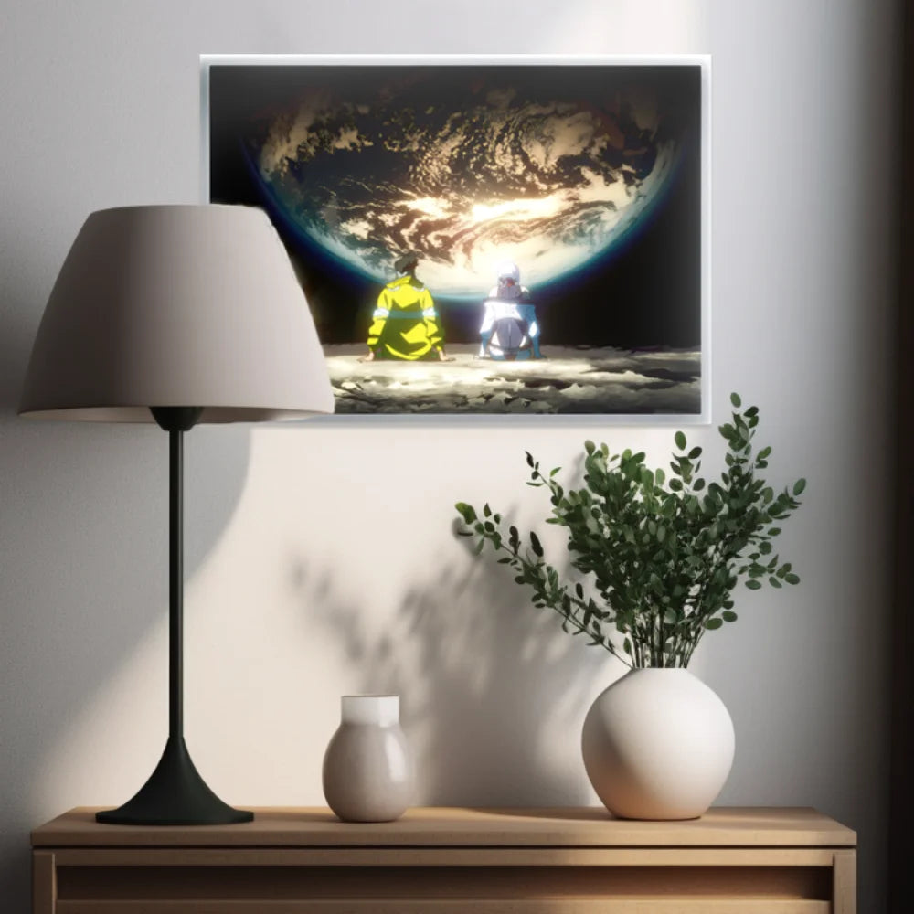 NeonGlow: Anime Cyberpunk LED Photo Light Frame