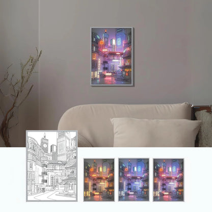Anime LED Beautiful city night