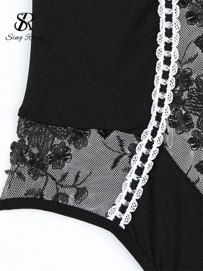 Seductively Yours: Lace Embrace Bodysuit